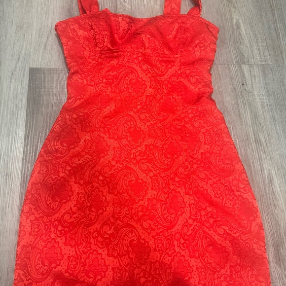 Jacquard Dress in Red new not tag price  Lucy in the sky from Los Angeles - Picture 5 of 11